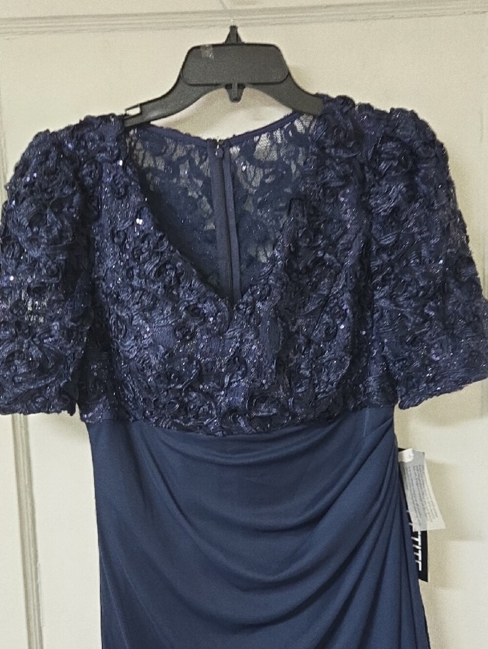 Nwt Alex Evenings Petite Empire Waist Evening Dress 8P - Picture 4 of 9